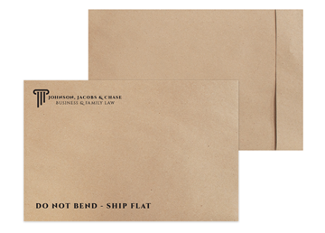 Custom TerraBoard™ Envelope, 12-1/2" x 19", Black Imprint