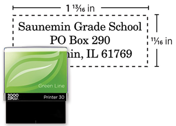 2000 Plus® Self-Inking Green Line Printer 30 Stamp