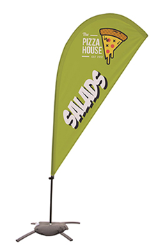 6.5' Teardrop Sail Sign Kit- 1 Sided with Cross Base