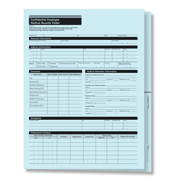 ComplyRight™ Confidential Employee Medical Records Folder, Recordkeeping Folders, Pack of 25