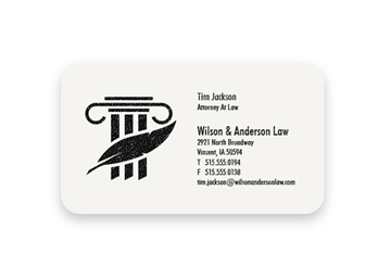 1 Color Premium Business Cards - Raised Print, Round Corners, 1-Sided