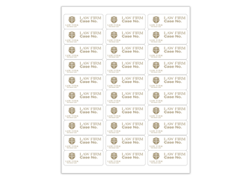 1" x 2 5/8" Rectangle 1 Color - 30/sheet