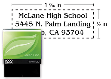 2000 Plus® Self-Inking Green Line Printer 20 Stamp