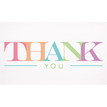 Colorful Thank You  - Printed Envelope