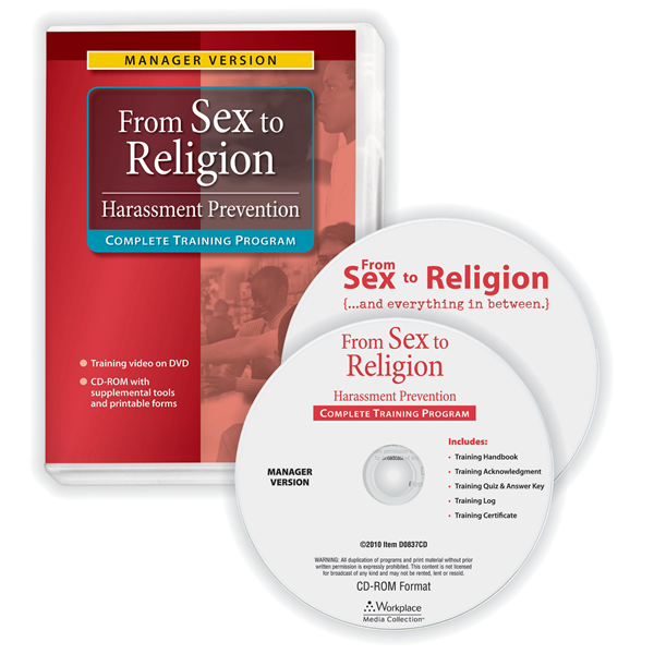 ComplyRight™ "From Sex to Religion" Training Program, Compliance and Training Tools, Manager Version