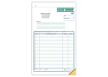 Custom Business Order Form, Carbonless Business Forms, Ruled, 5-1/2” x 8-1/2”, 2-Part with Easy Tear-Out Pages