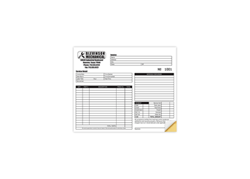 Custom Create Your Own Business Form, Carbonless Business Forms, 8-1/2” x 7”, 2-Part with Easy Pull-Apart Pages from the Top
