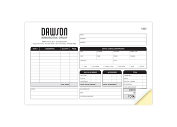 Custom Create Your Own Form, Carbonless Business Forms, 8-1/2” x 11”, 3-Part with Easy Pull-Apart Pages from the Top