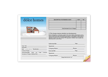 Custom Create Your Own Business Form - Front, Carbonless Business Forms, 5-1/2" x 8-1/2", Vertical, 3-Part with Easy Tear-Out