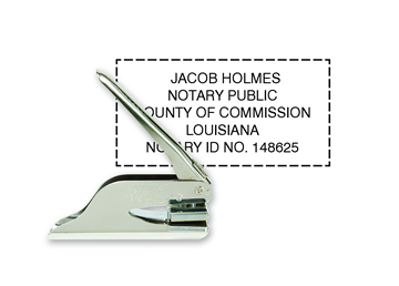 Custom Official K Pocket Notary Seal 1" x 2"