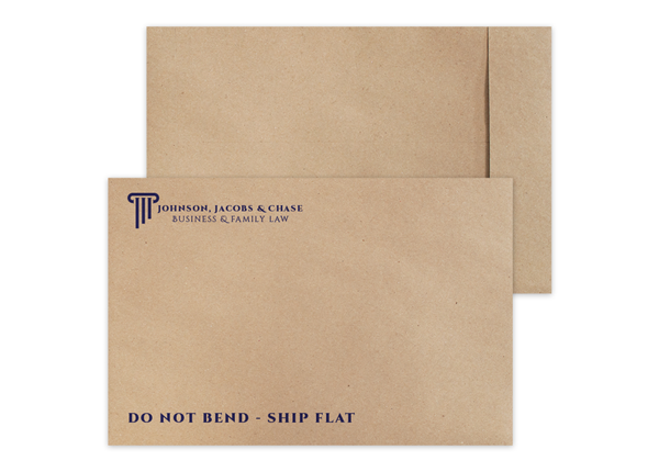 Custom TerraBoard™ Envelope, 10-1/2" x 16", Black and 1 Standard Ink