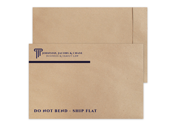 Custom TerraBoard™ Envelope, 12-1/2" x 19", Black and 1 Standard Ink