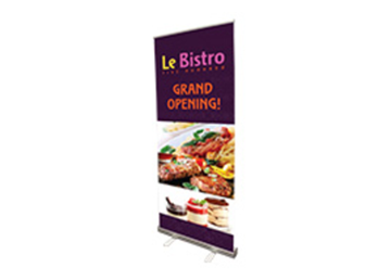 Economy Retractor Stand with Banner, 33.5" x 80"