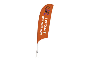 11.5' Razor Sail Sign Kit - 1 Sided with Ground Spike