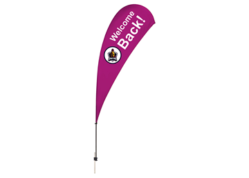 13.5' Teardrop Sail Sign Kit - 1 Sided with Ground Spike