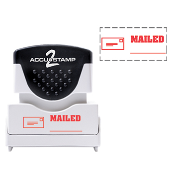 Accu Stamp® 2 One Color Stock Stamps Mailed w/ Line