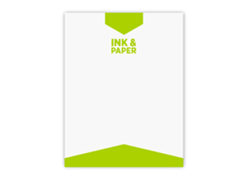 One PMS Spot Color Letterhead - Flat Print