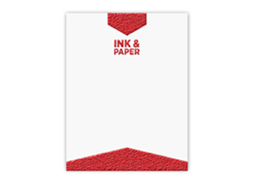 One Standard Spot Color Letterhead - Raised Print