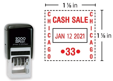 2000 Plus® Self-Inking Q30  Economy Square Plastic Dater