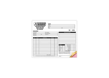 Custom Create Your Own Business Form, Carbonless Business Forms, 8-1/2” x 7”, 3-Part with Easy Pull-Apart Pages from the Top