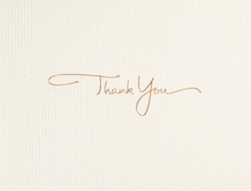Golden Thank You - Printed Envelope