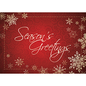 Season's Greetings Snowflakes - Printed Envelope