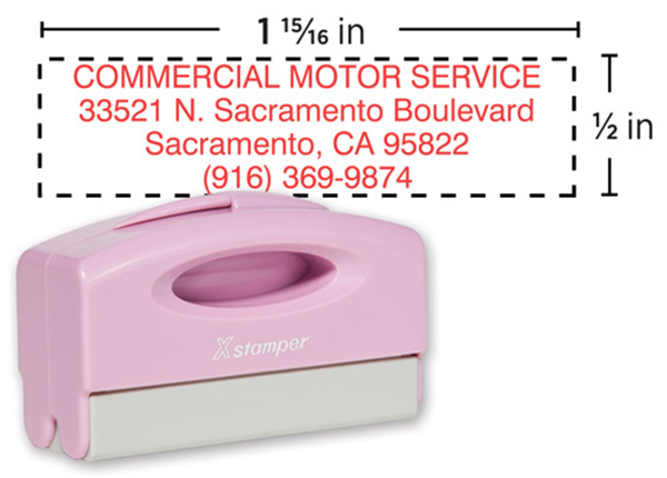 Xstamper® N40PK  Pre-inked Pink Pocket Stamp