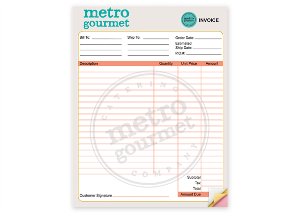 Custom Full Color Low Quantity Form, Carbonless Business Forms, 8-1/2" x 11", 3-Part with Easy Pull-Apart Pages from the Top
