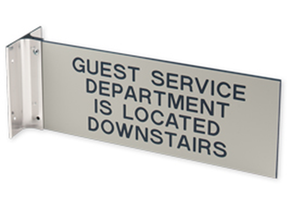 Engraved Sign with Extended Wall Sign Holder, 4" x 10"