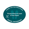 Full Color Repositionable Floor Decal 18" X 24"- Oval