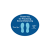 Full Color Repositionable Floor Decal 8.5" X 11" - Oval
