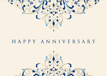 Decorated Anniversary - Printed Envelope