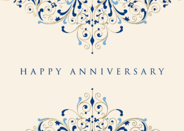 Decorated Anniversary - Printed Envelope