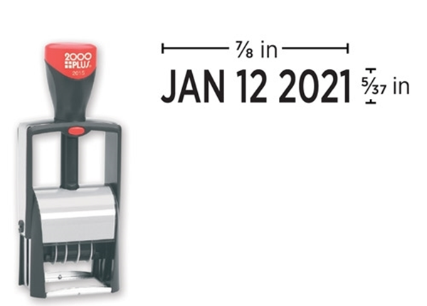 2000 Plus® 2015 Metal Stock Dater || Self-Inking Stamps || Black Ink