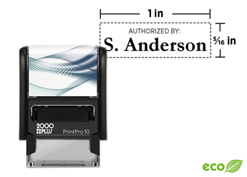 2000 Plus® PrintPro™ 10 Stamp || Custom Self-Inking Stamps || 5/16" x 1" Impression