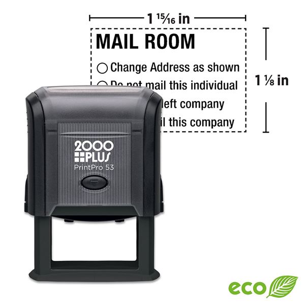 2000 Plus® PrintPro™ 53 Stamp || Custom Self-Inking Stamps || 1 1/8" x 1 15/16" Impression