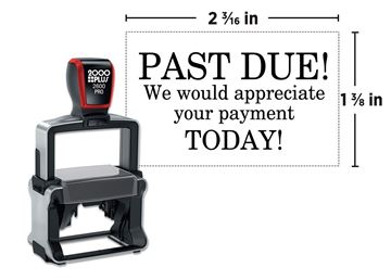 2000 Plus® Pro 2600 Heavy Duty Stamp || Custom Self-Inking Stamps || 1 3/8" x 2 3/16" Impression