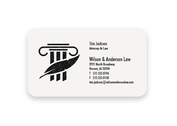 1 Color Premium Business Cards || Business Cards || Raised Print, Round Corners, 1 Sided