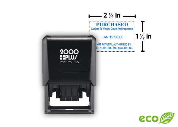 2000 Plus® PrintPro™ 55D Economy Dater || Custom Self-Inking Date Stamps || 1 1/2" x 2 1/4" Impression