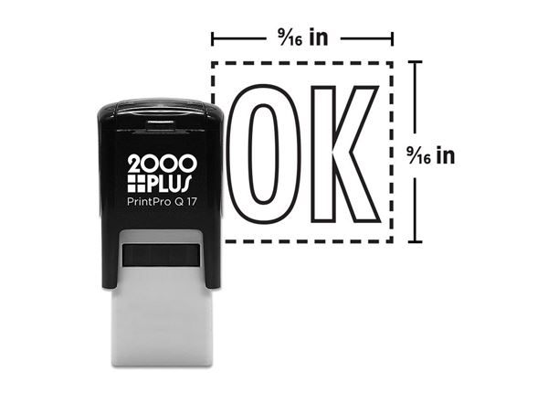 2000 Plus® PrintPro™ Q17 Square Stamp || Custom Self-Inking Stamps || 5/8" Impression