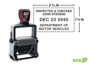 2000 Plus® Pro 2660D Heavy Duty Dater || Custom Self-Inking Date Stamps || 1 3/8" x 2 3/16" Impression