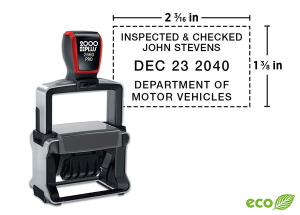 2000 Plus® Pro 2660D Heavy Duty Dater || Custom Self-Inking Date Stamps || 1 3/8" x 2 3/16" Impression