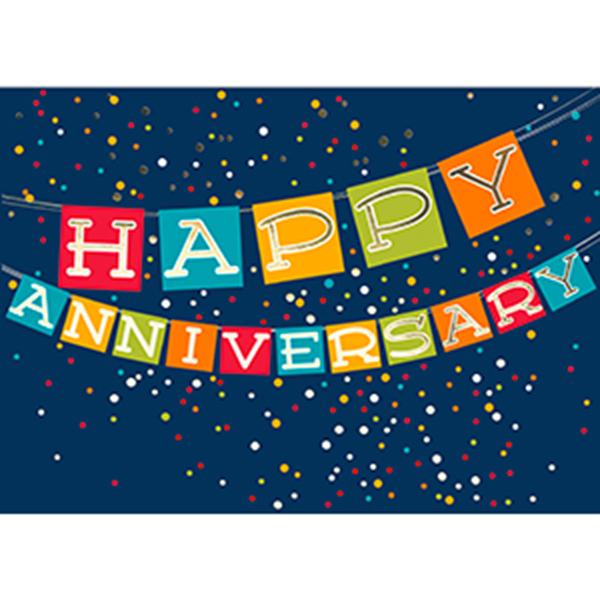 Anniversary Banner - Printed Envelope