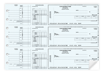 Custom Secure Manual Checks, Business Checks, 13" x 9-3/16", 3-to-a-Page, 2-Part