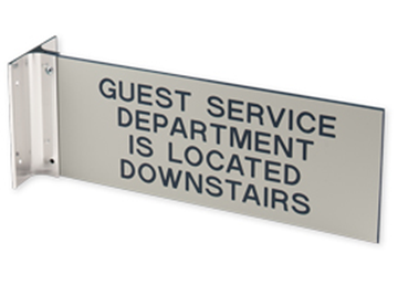 Engraved Sign with Extended Wall Sign Holder || Custom Indoor Signs || Horizontal, 10" x 4"