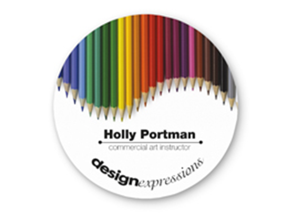 Full Color Plastic Name Badge || Custom Badges || Circle, 3" x 3"