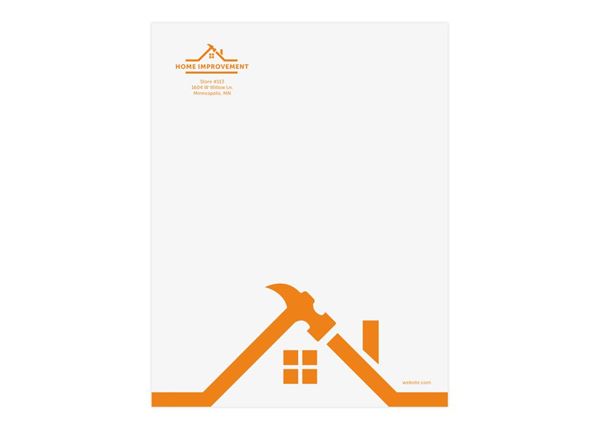 One PMS Spot Color Letterhead - Flat Print