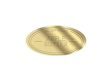 Oval Blind Embossed Labels || Custom Labels || 1" x 2" 