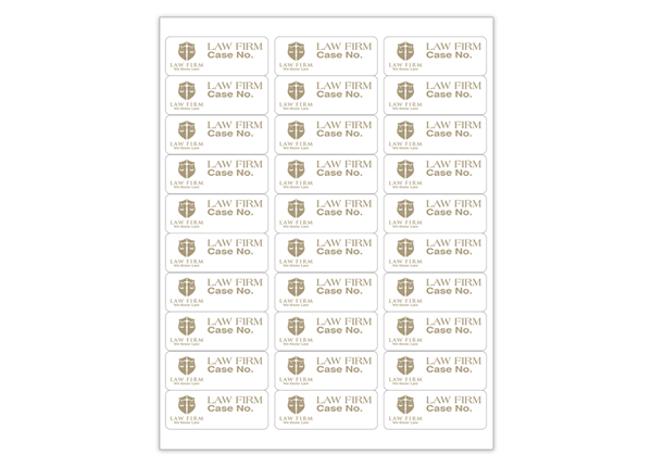 Rectangle Sheet Labels || Custom Laser Sheet Labels || 1" x 2 5/8", 30/Sheet, 1 Color