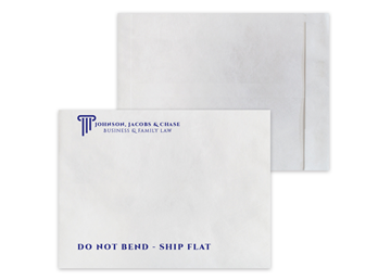 Tyvek® Envelope 9" x 12"  Catalog || Custom Envelopes || Zip Stick®, Black, Red or Dark Blue Imprint